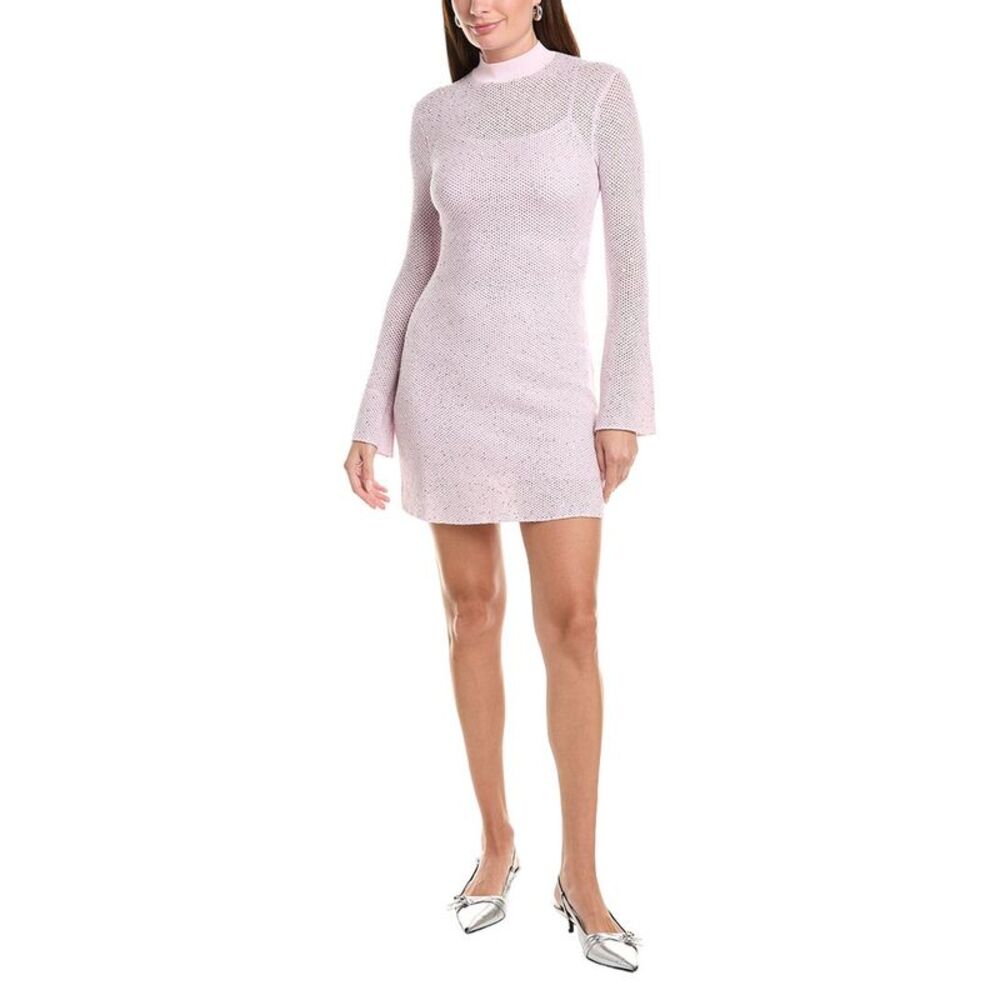 Maje Womens  Knitted Dress, Pink